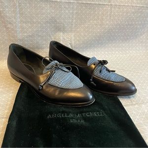 Angela Mitchell Yeratel Embossed Leather Modern Moccasin 37.5